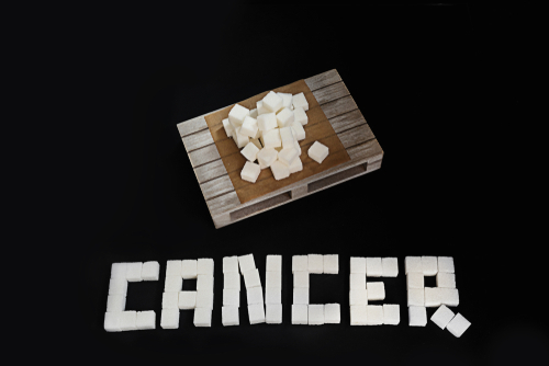cancer spelled out with sugar cubes