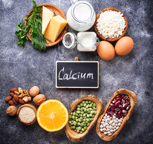 set of foods rich in calcium