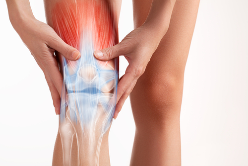 painful knee 3D illustration