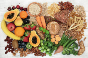 Food with high fiber content for a healthy diet